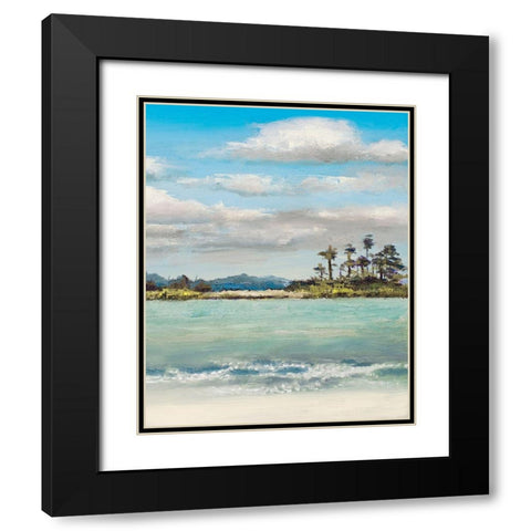 Approaching The Seashore Black Modern Wood Framed Art Print with Double Matting by Green, Jenny