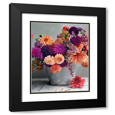 Country Blooms Black Modern Wood Framed Art Print with Double Matting by Gardner, Sarah