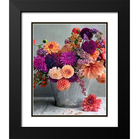 Country Blooms Black Modern Wood Framed Art Print with Double Matting by Gardner, Sarah