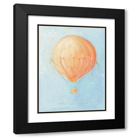 Dream Big Little One Black Modern Wood Framed Art Print with Double Matting by Diannart
