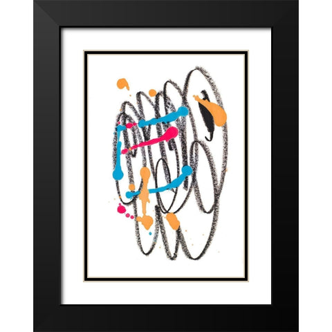 Splash Of Color Black Modern Wood Framed Art Print with Double Matting by Bryant, Susan