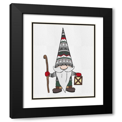 Nature Gnomes II Black Modern Wood Framed Art Print with Double Matting by Edwins, Hugo