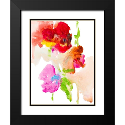 Abstract Flower Study Black Modern Wood Framed Art Print with Double Matting by Loreth, Lanie