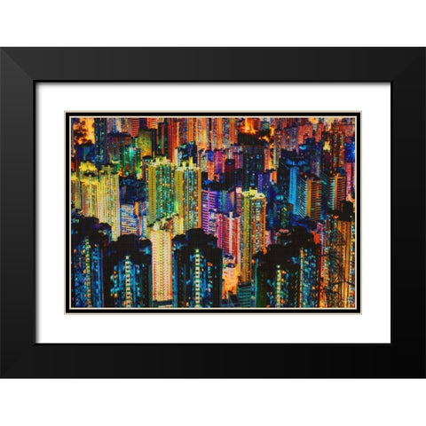 Night Life Black Modern Wood Framed Art Print with Double Matting by Meneely, Dan