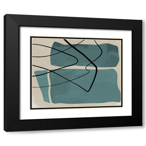 Different Strokes I Black Modern Wood Framed Art Print with Double Matting by Meneely, Dan