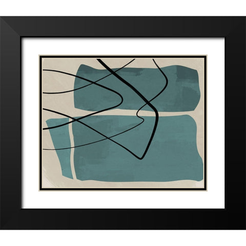 Different Strokes I Black Modern Wood Framed Art Print with Double Matting by Meneely, Dan