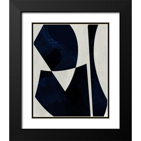 Black Machine II Black Modern Wood Framed Art Print with Double Matting by Meneely, Dan