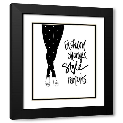 Fashion Changes-Style Remains Black Modern Wood Framed Art Print with Double Matting by Quach, Anna