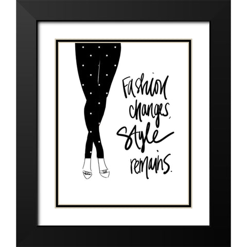 Fashion Changes-Style Remains Black Modern Wood Framed Art Print with Double Matting by Quach, Anna