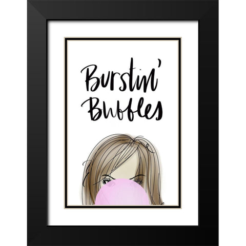 Sassy Hair Dont Care I Black Modern Wood Framed Art Print with Double Matting by Quach, Anna