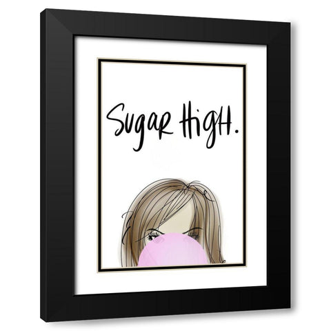 Getting Things Done with Sass I Black Modern Wood Framed Art Print with Double Matting by Quach, Anna