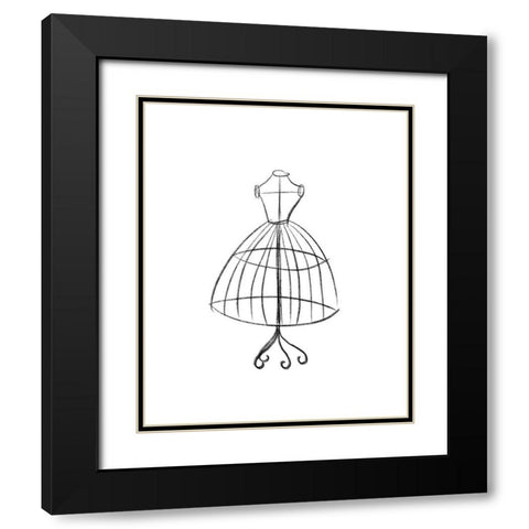 Visions of Fashion II Black Modern Wood Framed Art Print with Double Matting by Quach, Anna