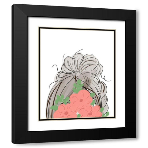 Visions of Hair Styles I Black Modern Wood Framed Art Print with Double Matting by Quach, Anna