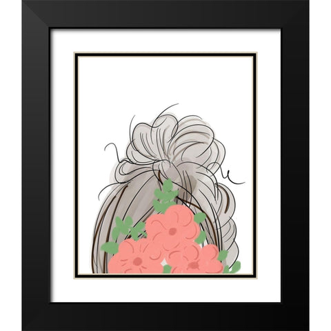 Visions of Hair Styles I Black Modern Wood Framed Art Print with Double Matting by Quach, Anna