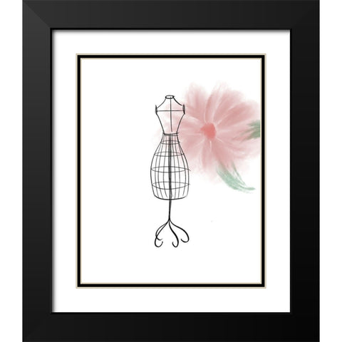Visions of Fashion I Black Modern Wood Framed Art Print with Double Matting by Quach, Anna