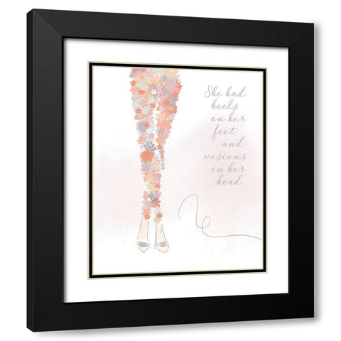 Visions Black Modern Wood Framed Art Print with Double Matting by Quach, Anna