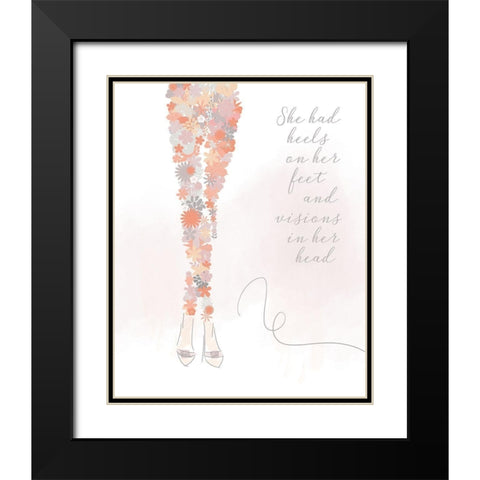 Visions Black Modern Wood Framed Art Print with Double Matting by Quach, Anna