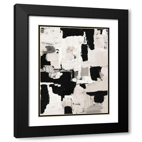 Night Peace Abstract Black Modern Wood Framed Art Print with Double Matting by Loreth, Lanie