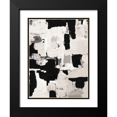 Night Peace Abstract Black Modern Wood Framed Art Print with Double Matting by Loreth, Lanie