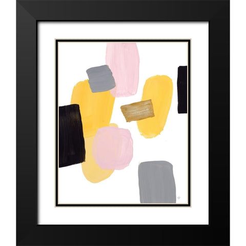 Floating Shapes I Black Modern Wood Framed Art Print with Double Matting by Loreth, Lanie