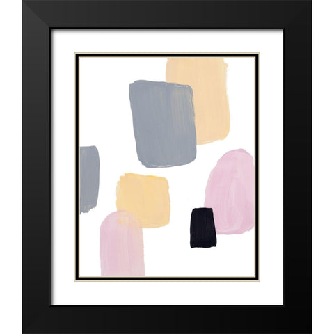 Floating Shapes II Black Modern Wood Framed Art Print with Double Matting by Loreth, Lanie