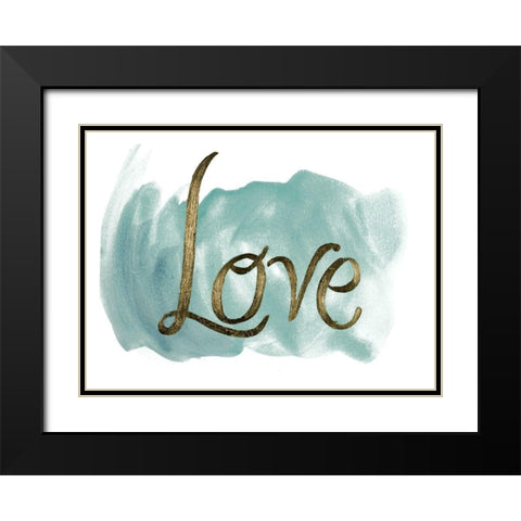 Love Black Modern Wood Framed Art Print with Double Matting by Pinto, Patricia