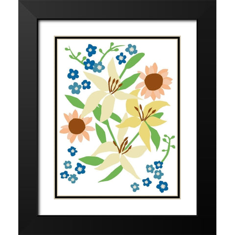 Wildflowers I Black Modern Wood Framed Art Print with Double Matting by Bucheli, Jen