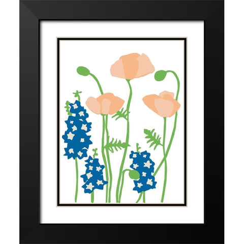 Wildflowers II Black Modern Wood Framed Art Print with Double Matting by Bucheli, Jen