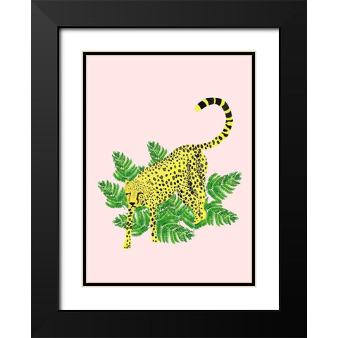 Cheetah On The Lookout II Black Modern Wood Framed Art Print with Double Matting by Bucheli, Jen
