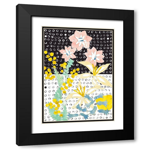 Mother Daughter Floral Black Modern Wood Framed Art Print with Double Matting by Bucheli, Jen