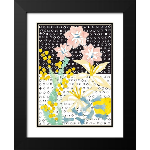 Mother Daughter Floral Black Modern Wood Framed Art Print with Double Matting by Bucheli, Jen