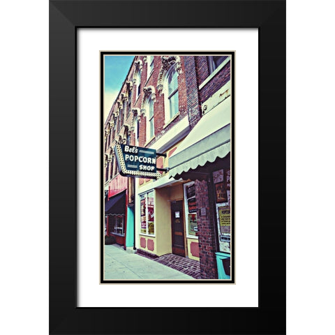 Popcorn Shop Black Modern Wood Framed Art Print with Double Matting by Bucheli, Jen