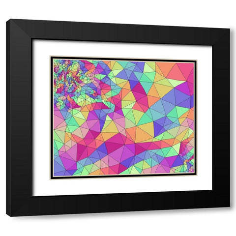 Colorful Rainbow Pattern Black Modern Wood Framed Art Print with Double Matting by Bucheli, Jen