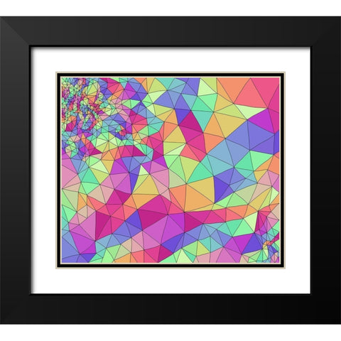 Colorful Rainbow Pattern Black Modern Wood Framed Art Print with Double Matting by Bucheli, Jen