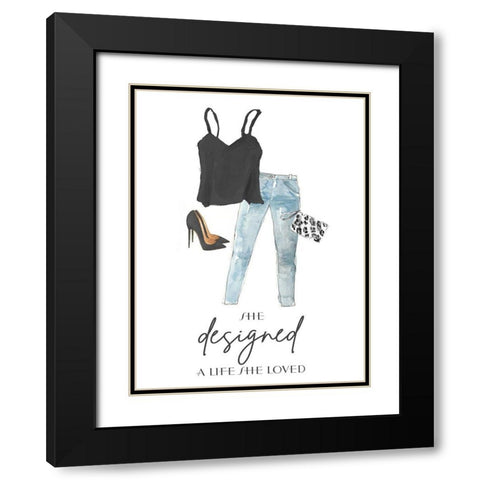 A Life She Loved Black Modern Wood Framed Art Print with Double Matting by Loreth, Lanie
