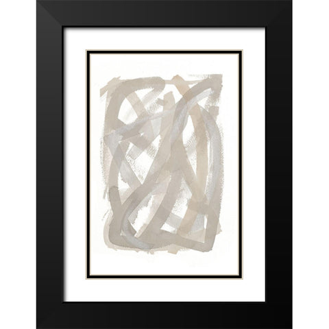 Found Trails II Black Modern Wood Framed Art Print with Double Matting by Torres, Melanie