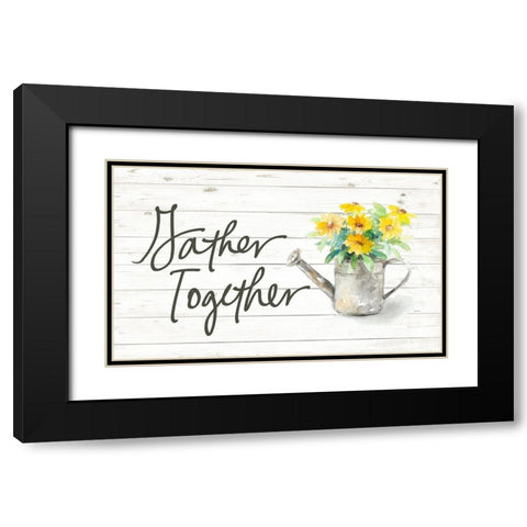 Gather Together Black Modern Wood Framed Art Print with Double Matting by Loreth, Lanie