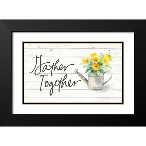 Gather Together Black Modern Wood Framed Art Print with Double Matting by Loreth, Lanie