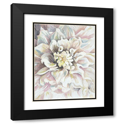Dahlia Black Modern Wood Framed Art Print with Double Matting by Pinto, Patricia