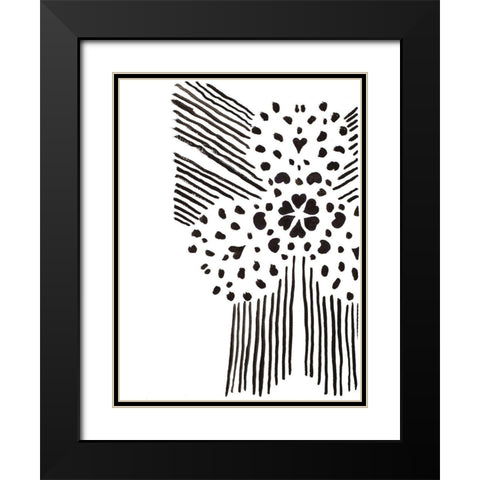 Black and White Design II Black Modern Wood Framed Art Print with Double Matting by Pinto, Patricia