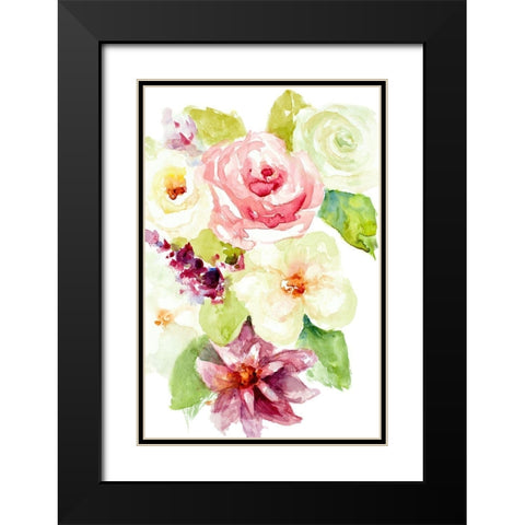 Summer Blooms Black Modern Wood Framed Art Print with Double Matting by Loreth, Lanie