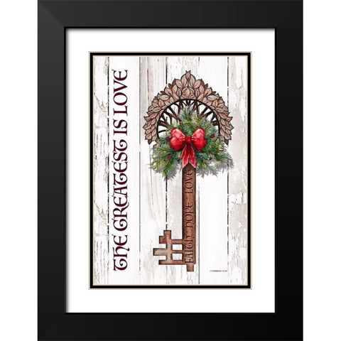 Holiday Key I Black Modern Wood Framed Art Print with Double Matting by Diannart