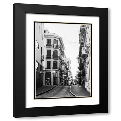 Viejo San Juan I Black Modern Wood Framed Art Print with Double Matting by Acosta