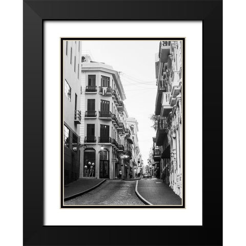 Viejo San Juan I Black Modern Wood Framed Art Print with Double Matting by Acosta