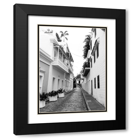 Viejo San Juan II Black Modern Wood Framed Art Print with Double Matting by Acosta