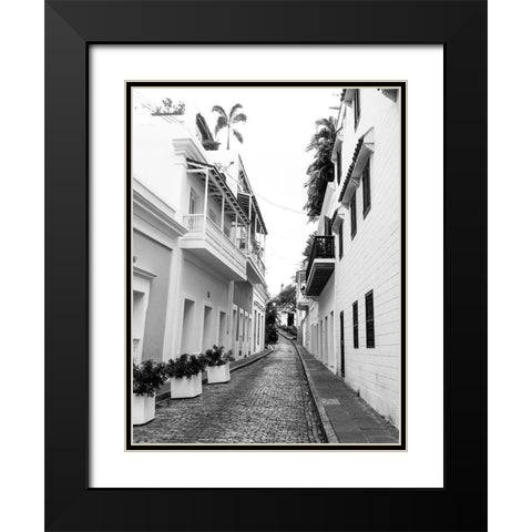Viejo San Juan II Black Modern Wood Framed Art Print with Double Matting by Acosta
