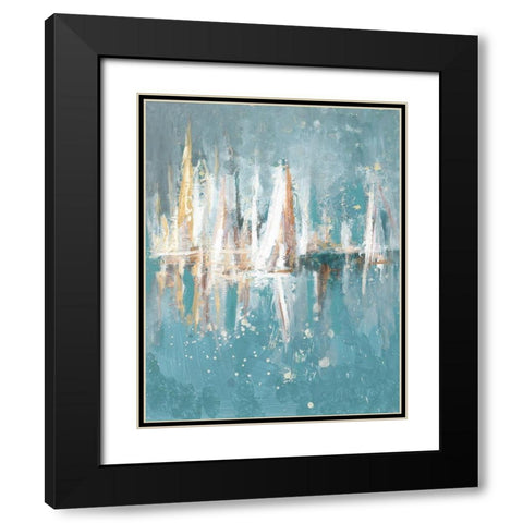 Boats Slowly Fading Black Modern Wood Framed Art Print with Double Matting by Beauchamp, Andy