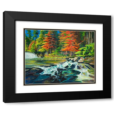 Running River I Black Modern Wood Framed Art Print with Double Matting by Beauchamp, Andy
