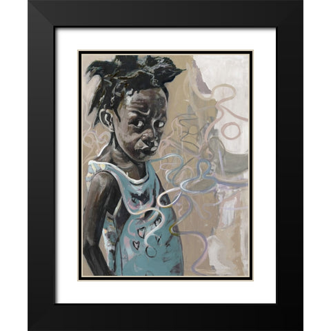 Little Girl Black Modern Wood Framed Art Print with Double Matting by Beauchamp, Andy