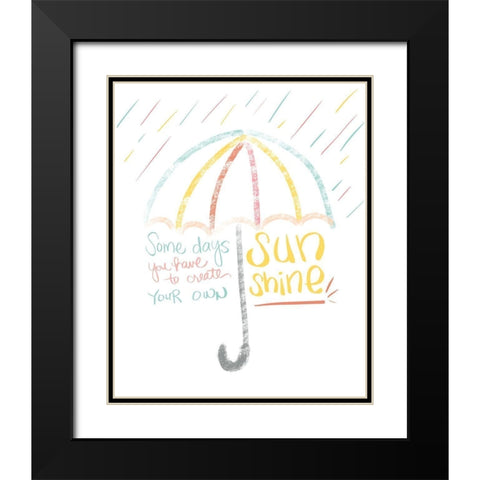 Sunshine Black Modern Wood Framed Art Print with Double Matting by Quach, Anna